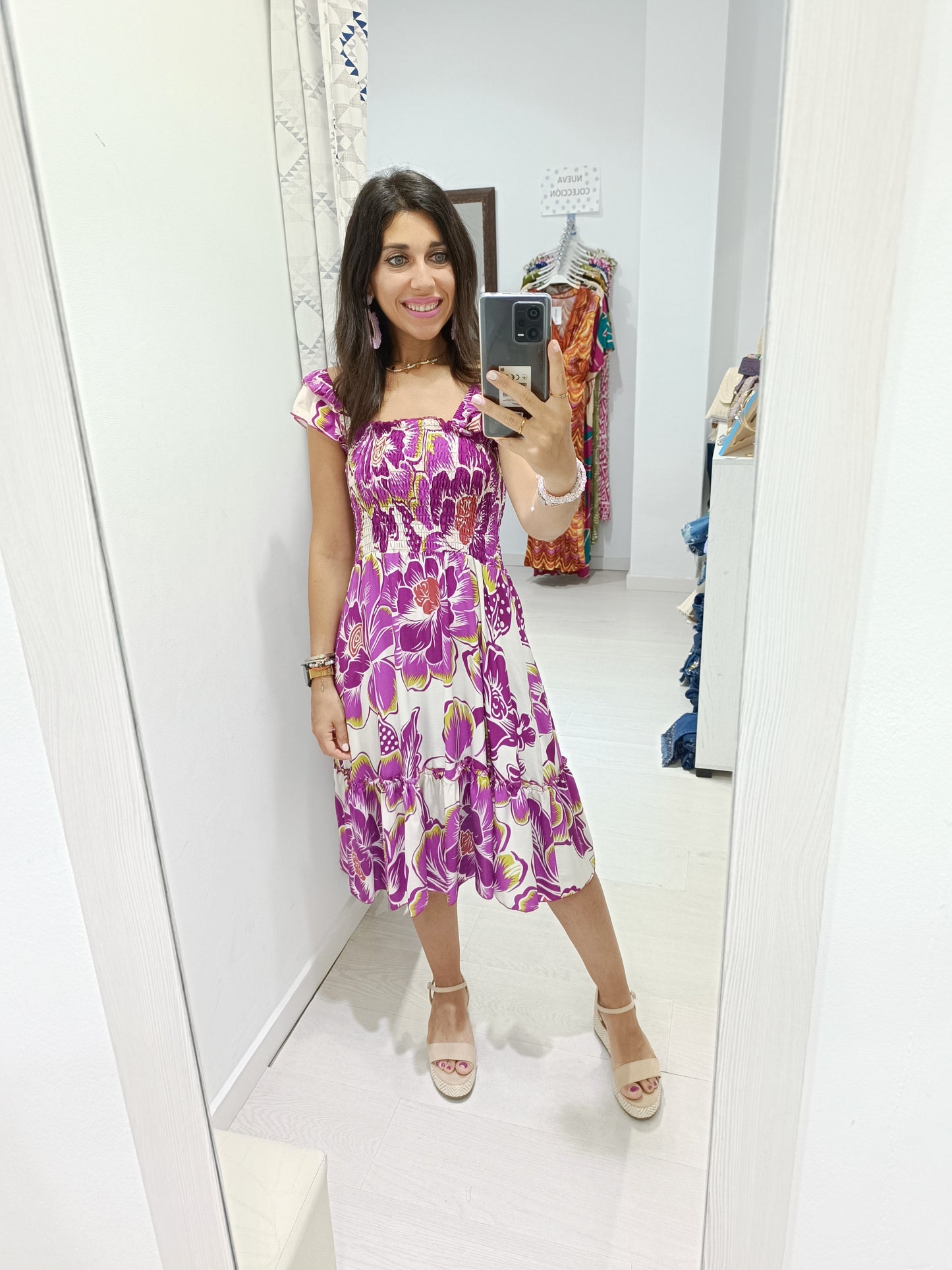 Vestido Azores buganvilla