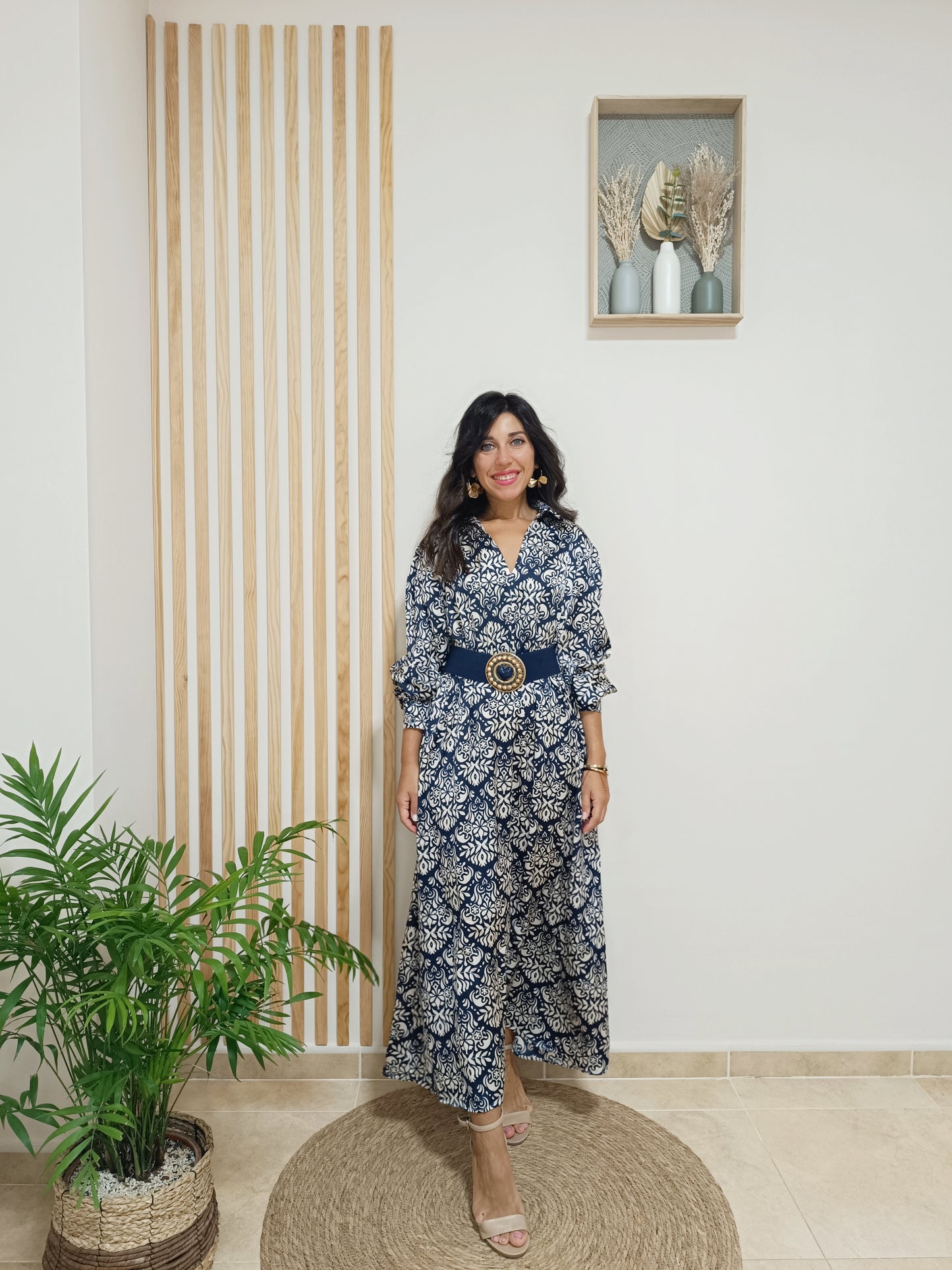 Vestido Corina azul marino