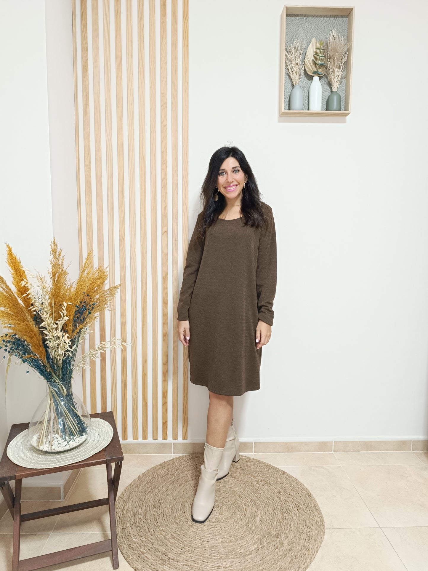 Vestido punto Thais chocolate