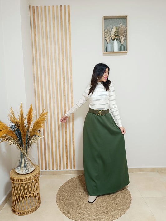 Falda Mía verde kaki