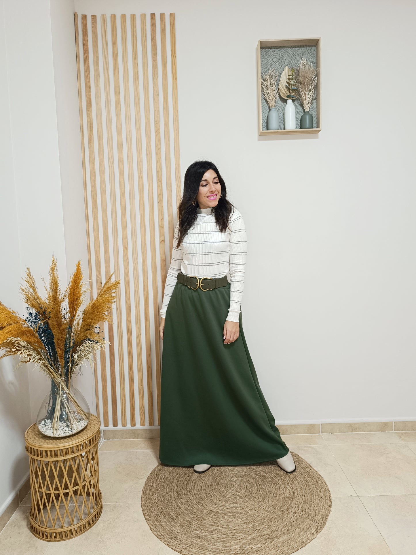 Falda Mía verde kaki