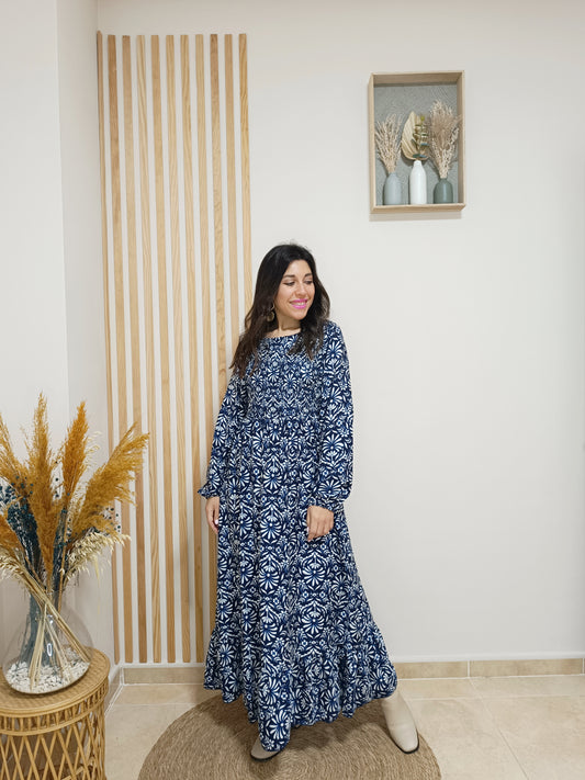 Vestido Tessa azul marino