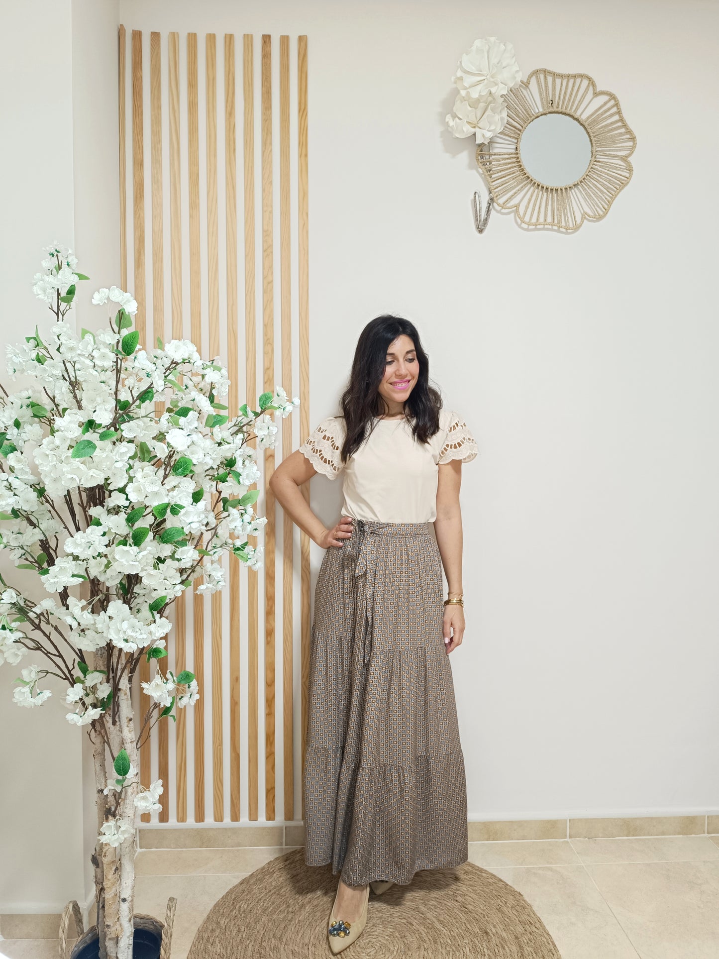 Falda Candela cámel