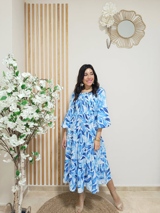 Vestido Trópico azul