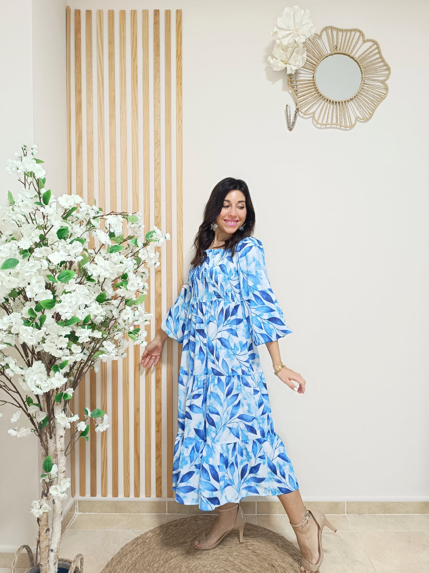 Vestido Trópico azul