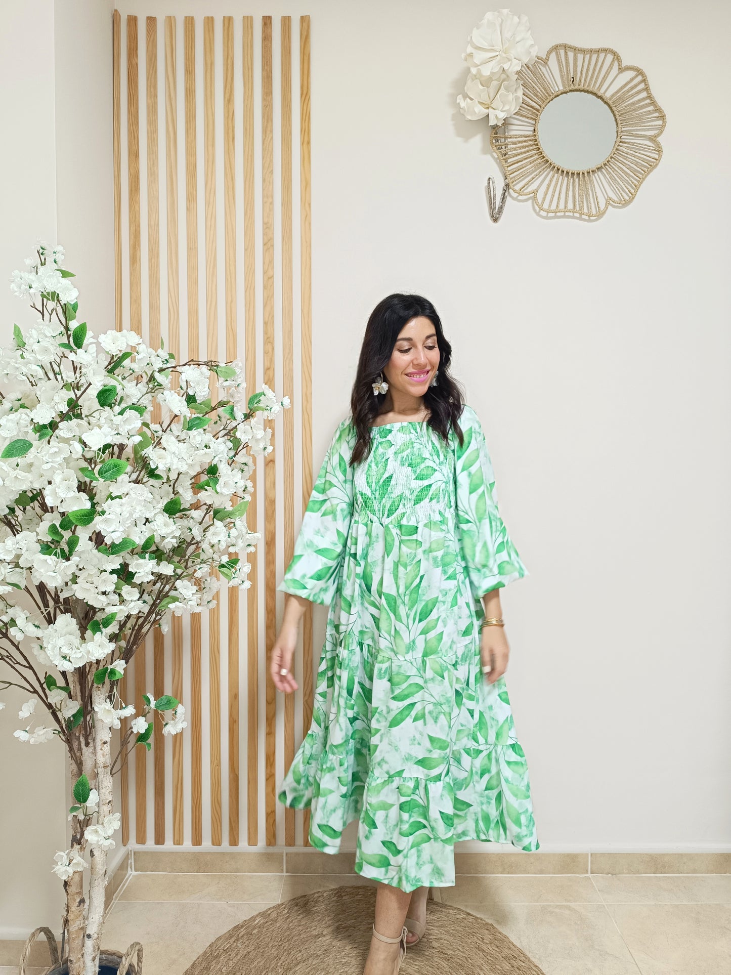 Vestido Trópico verde