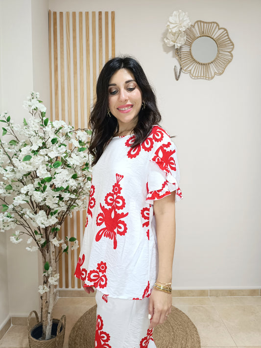 Blusa Lisboa roja