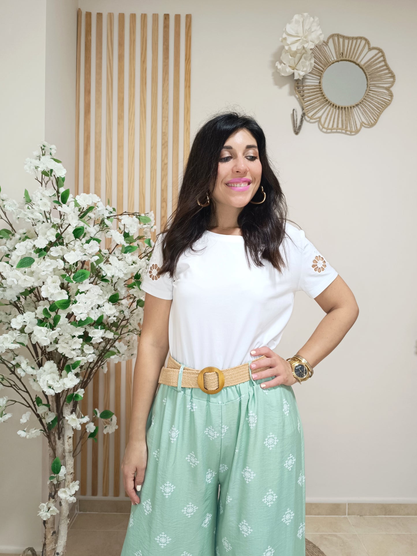 Pantalón Carlota verde mint