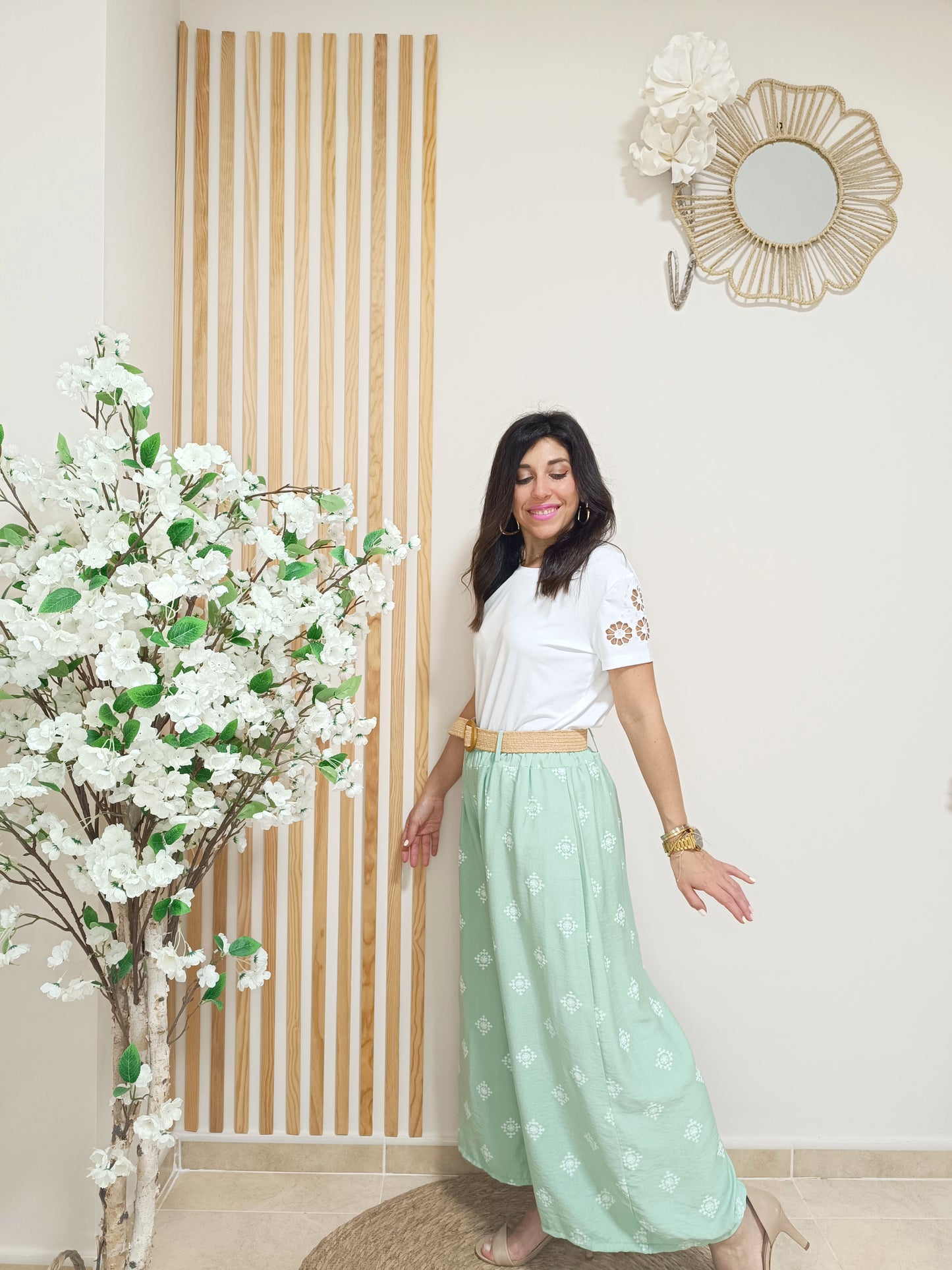 Pantalón Carlota verde mint