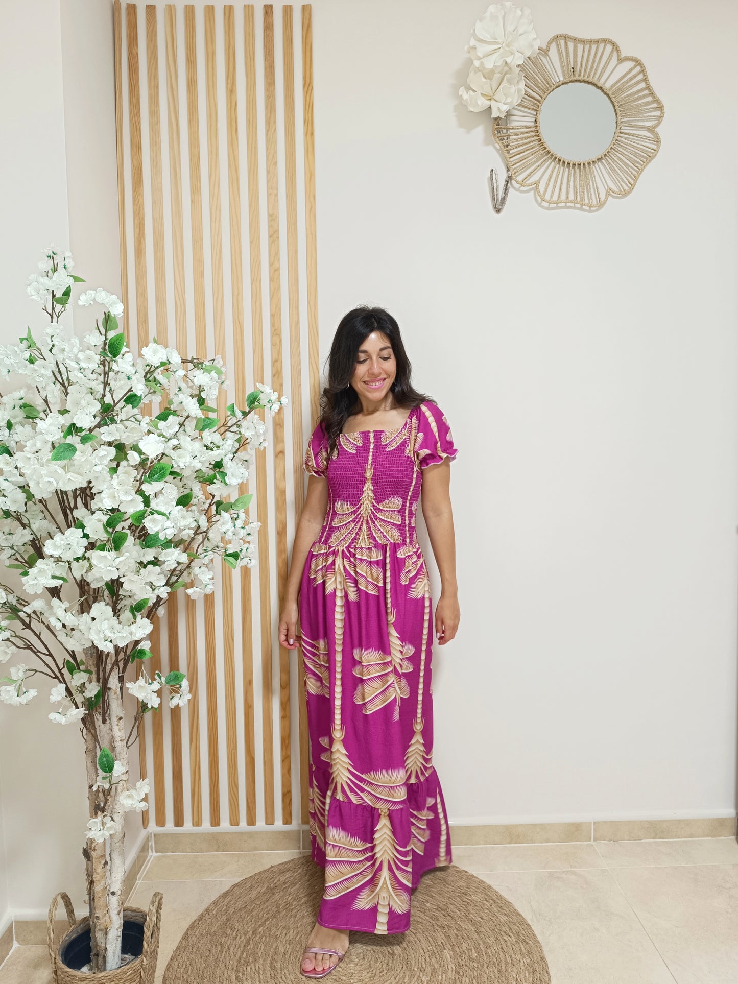 Vestido Mil Palmeras buganvilla