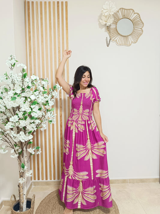 Vestido Mil Palmeras buganvilla