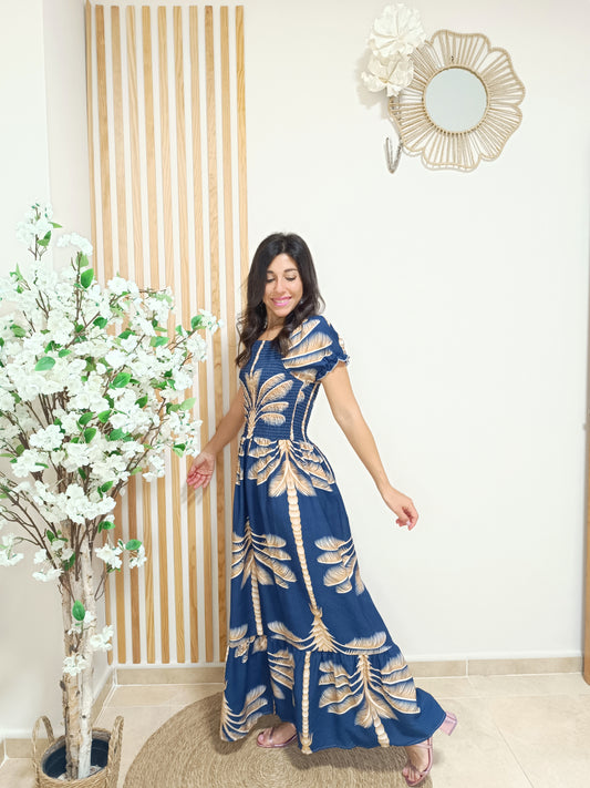 Vestido Mil Palmeras azul marino