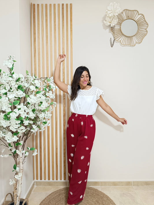 Pantalón Dalia granate