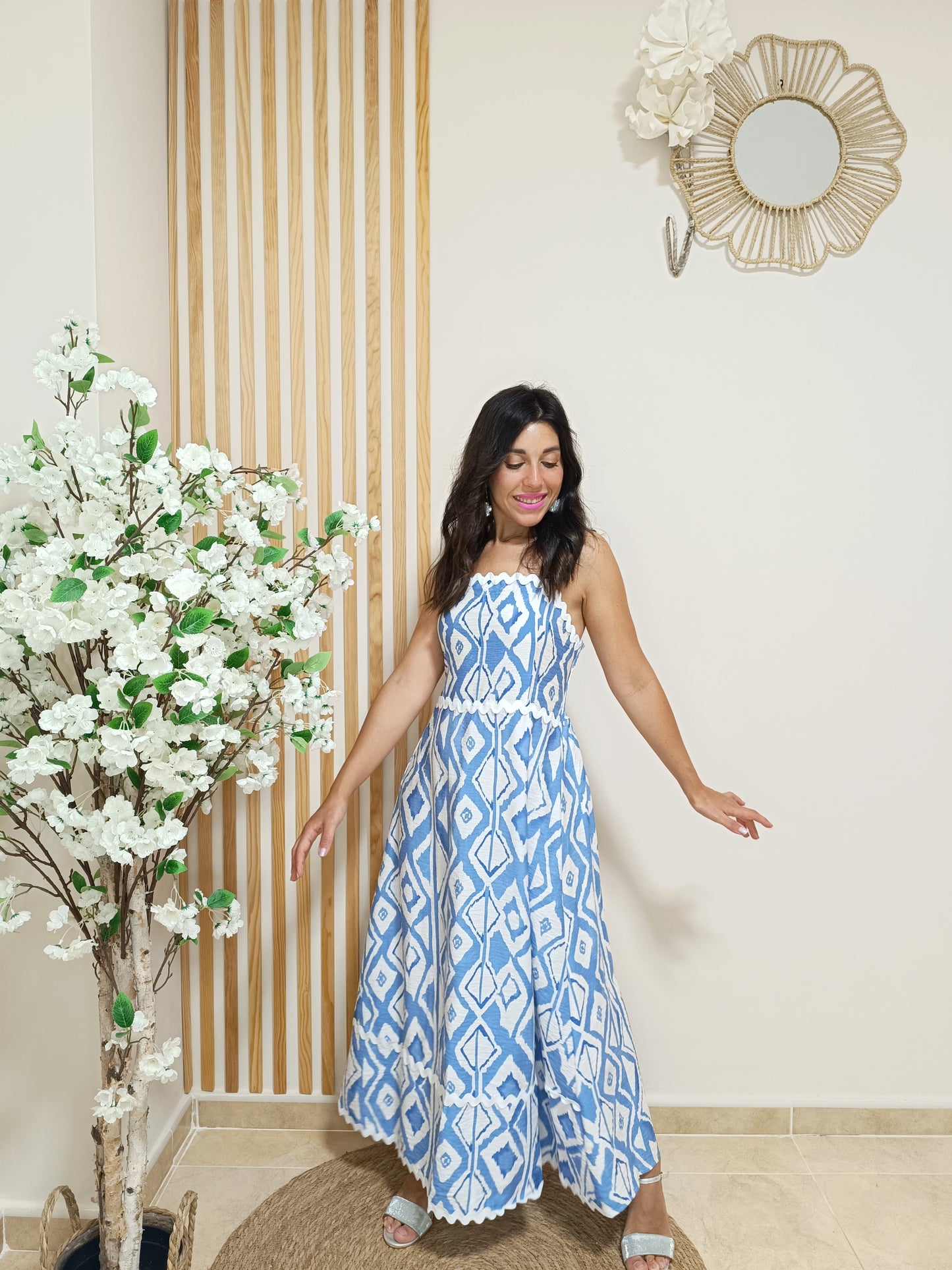 Vestido Creta azul