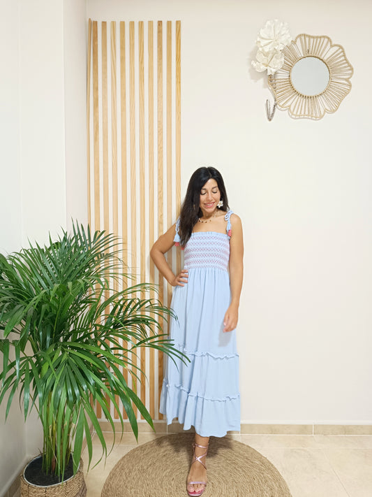 Vestido Bibiana azul pastel