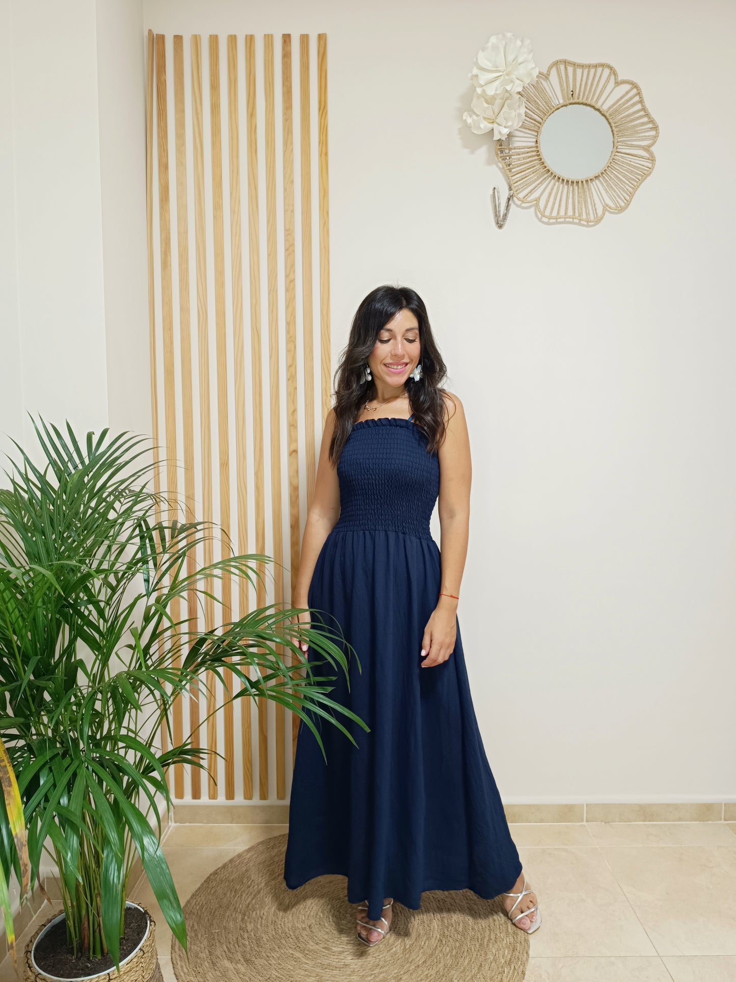 Vestido Victoria azul marino