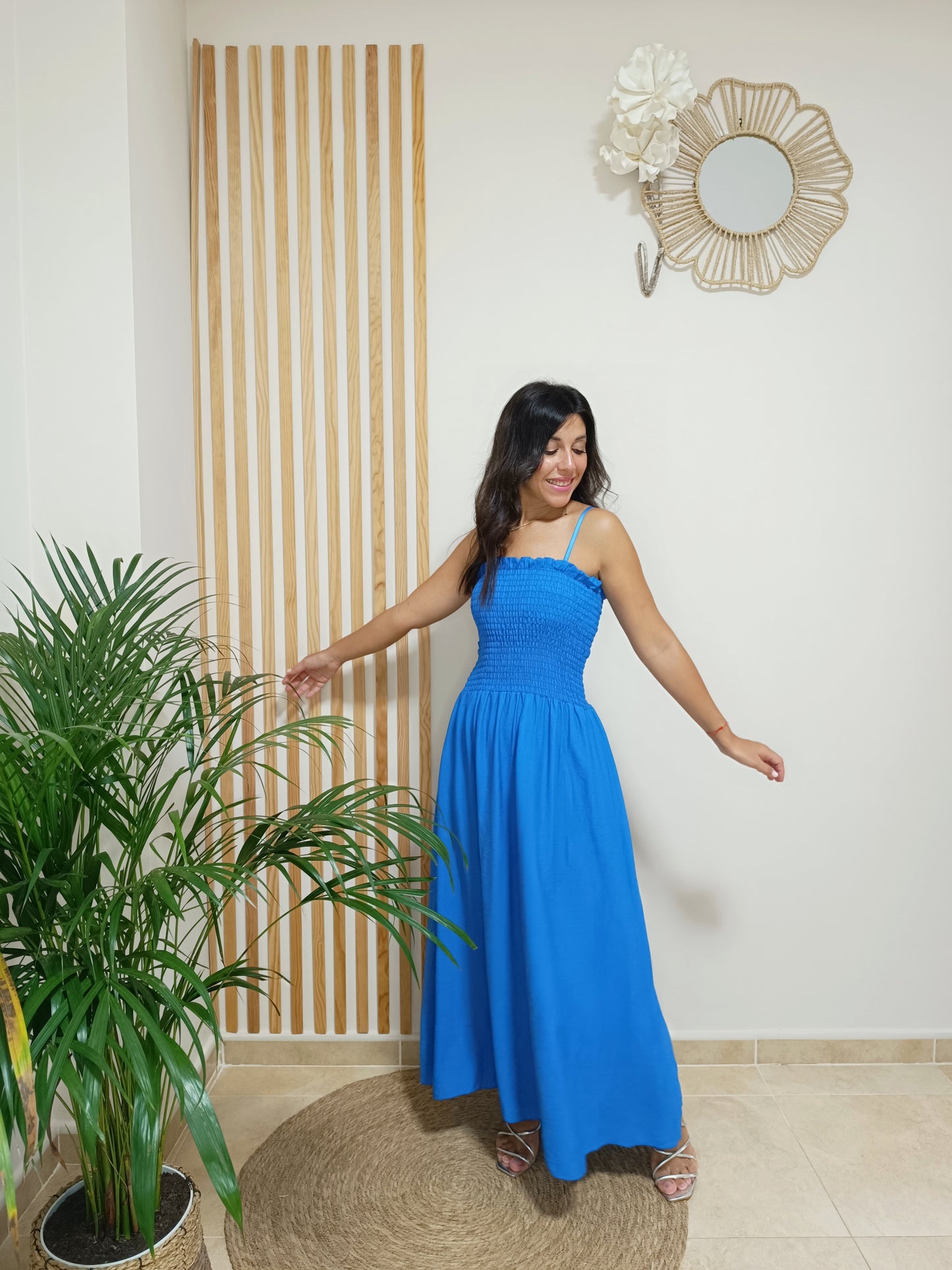 Vestido Victoria azul eléctrico