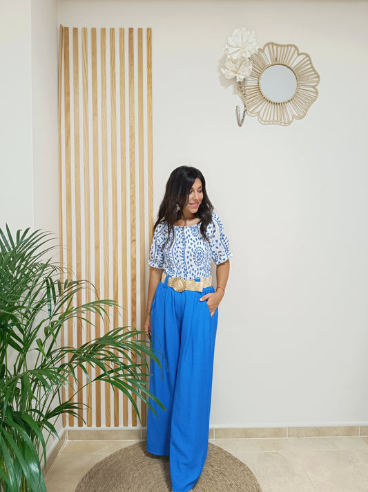 Pantalón Abba azul eléctrico