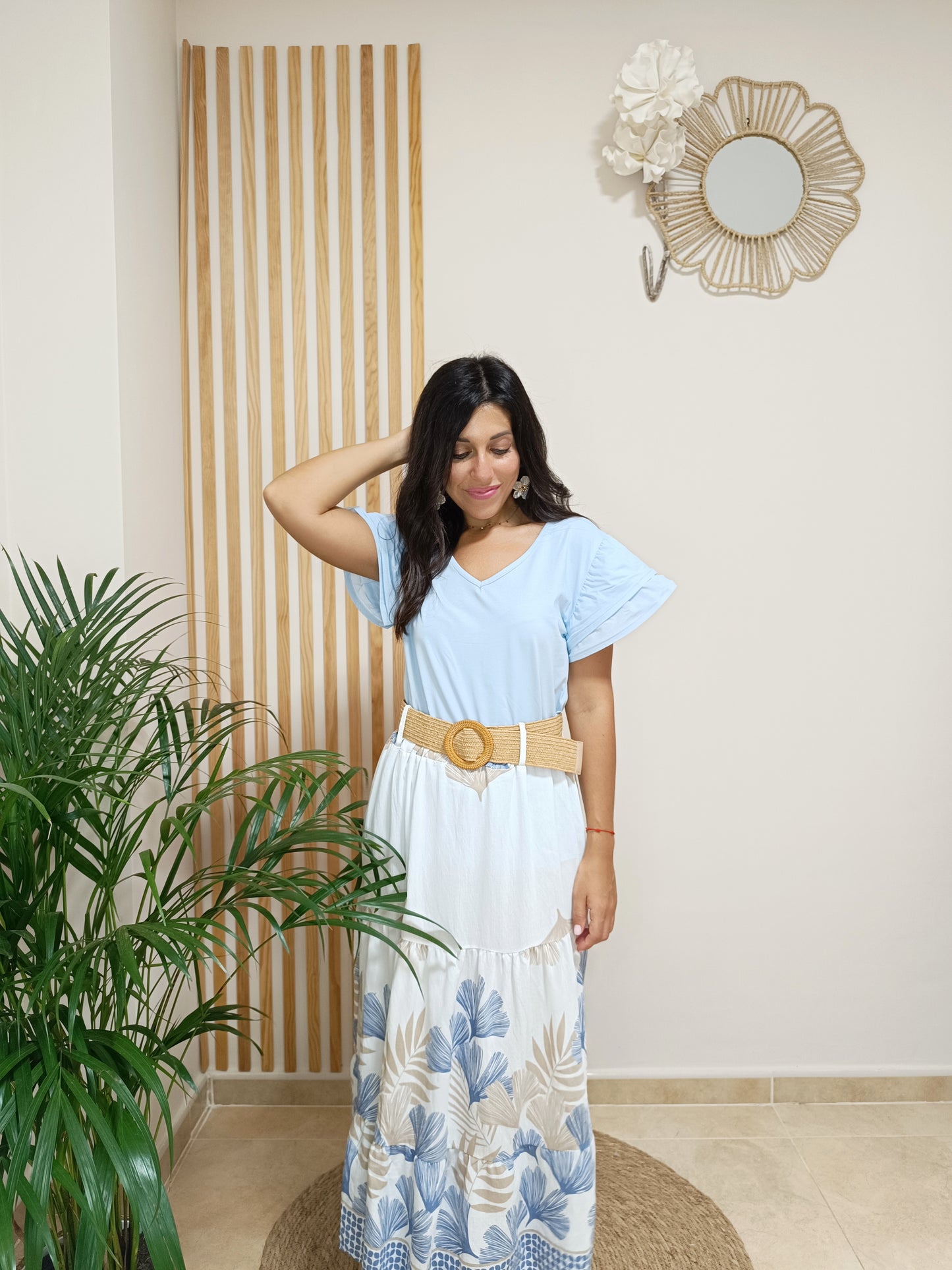 Falda Galilea azul