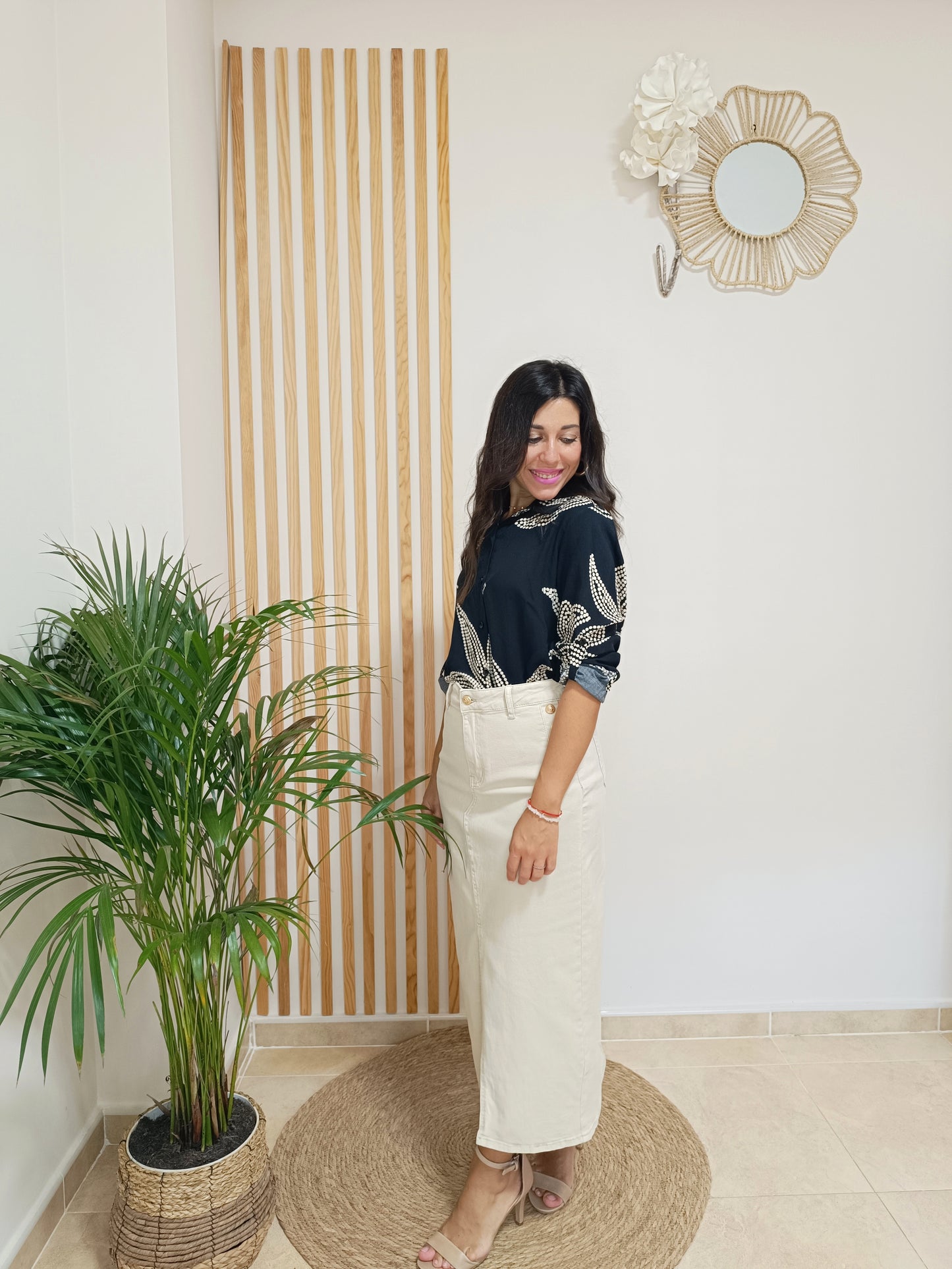 Falda Mariola beige