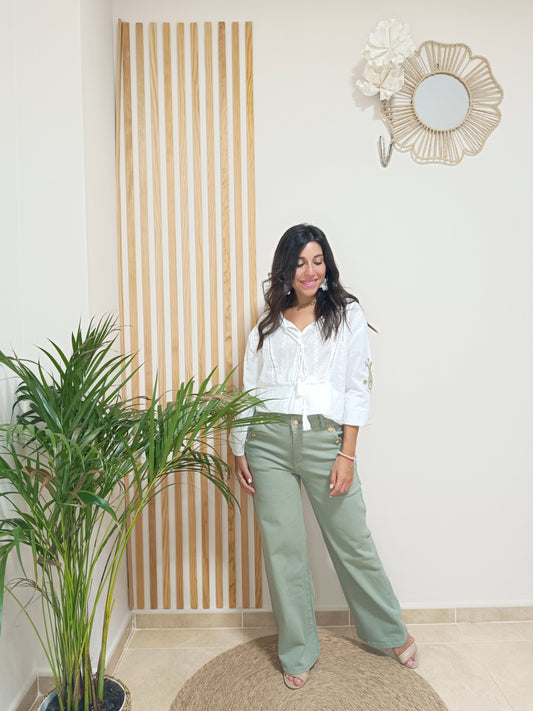 Vaquero Nina verde musgo