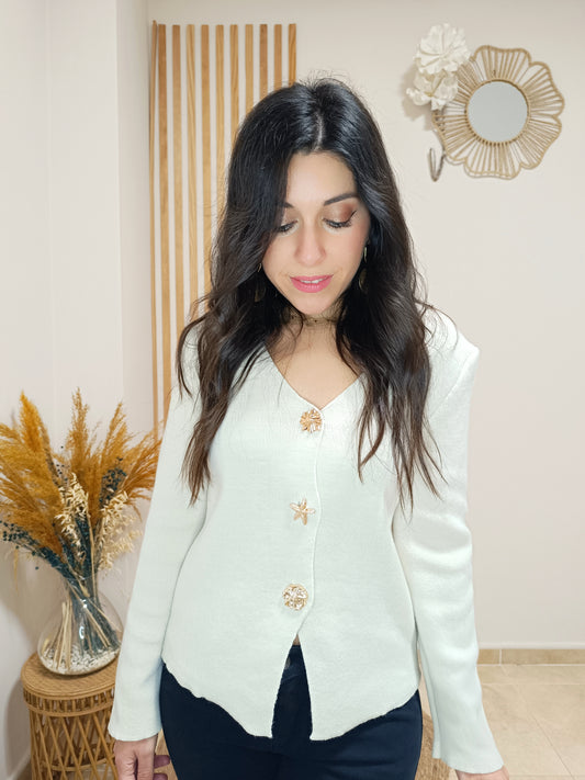 Top punto Ariel beige