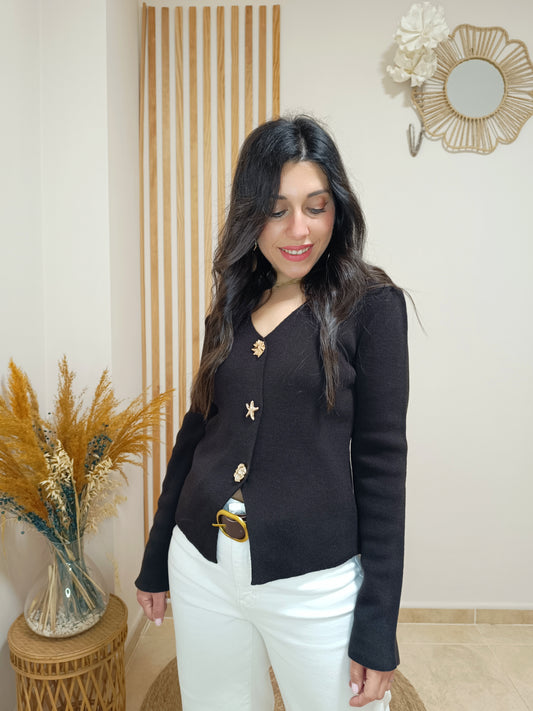 Top punto Ariel marrón chocolate