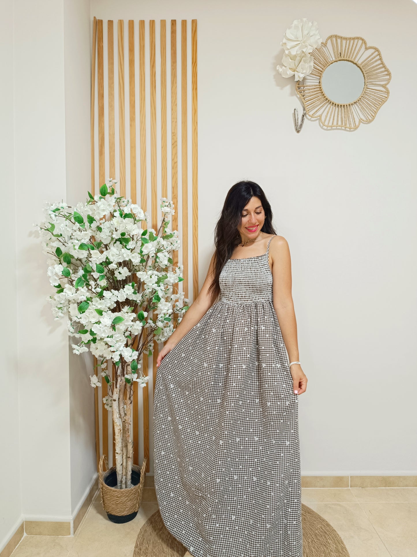 Vestido Gaia marrón chocolate