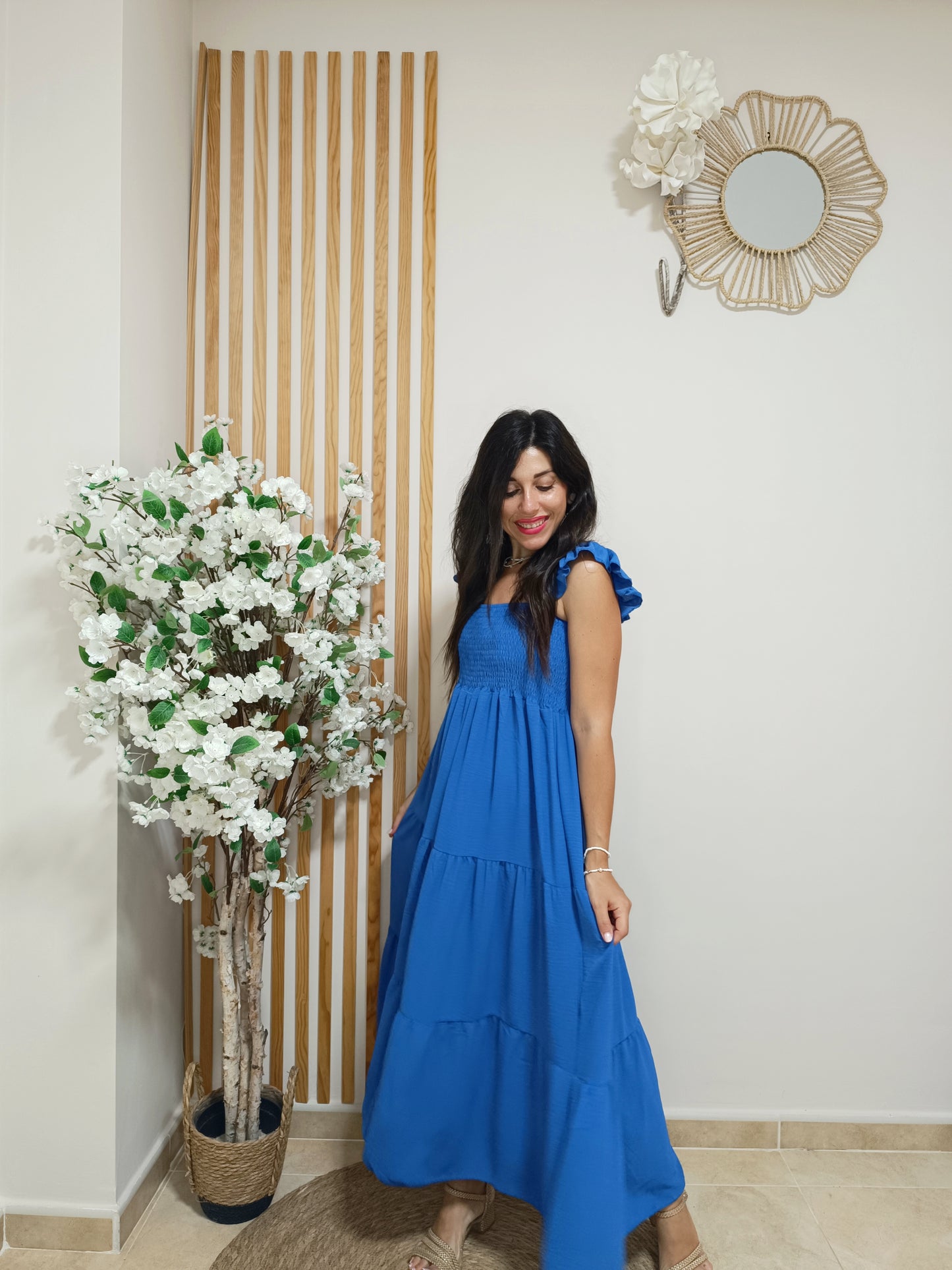 Vestido Penélope azul eléctrico