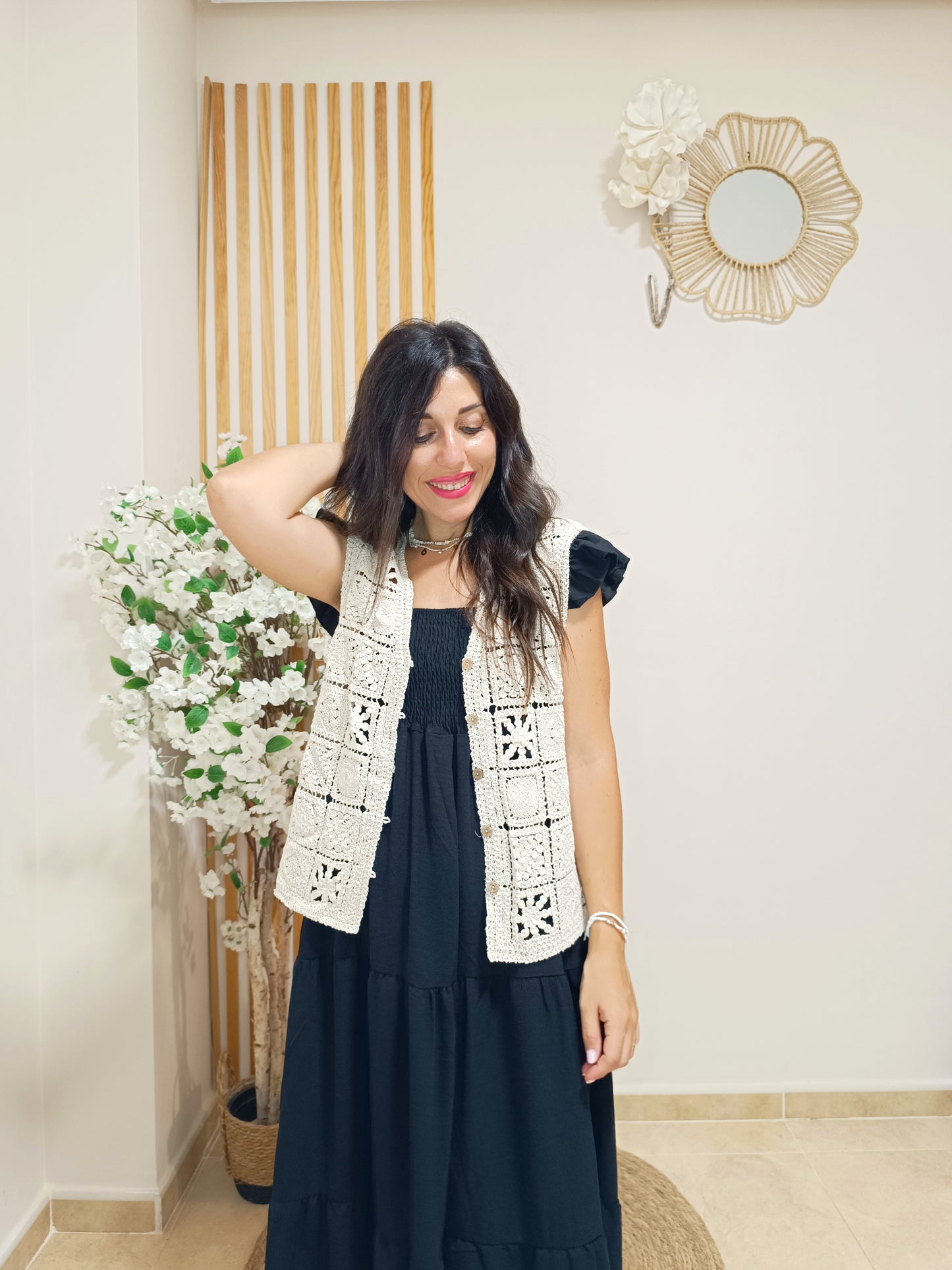 Chaleco Indira beige