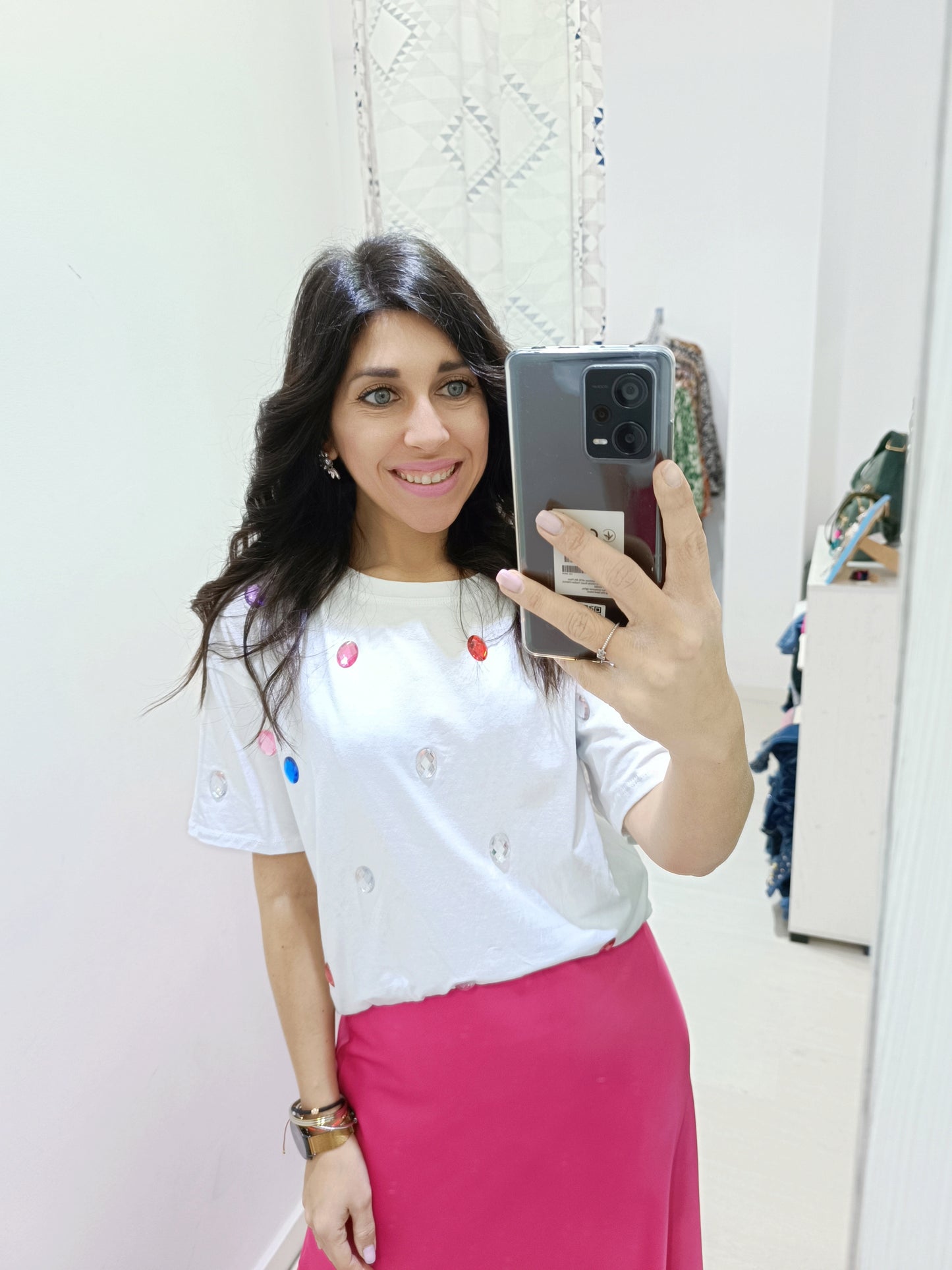 Falda Rania fucsia