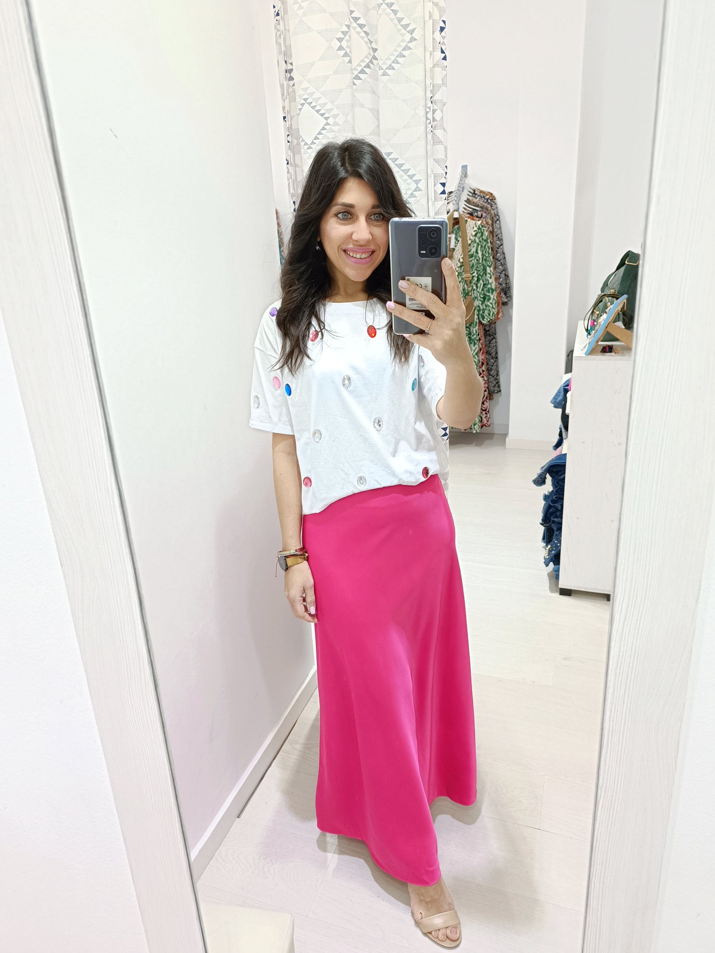 Falda Rania fucsia