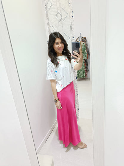 Falda Rania fucsia