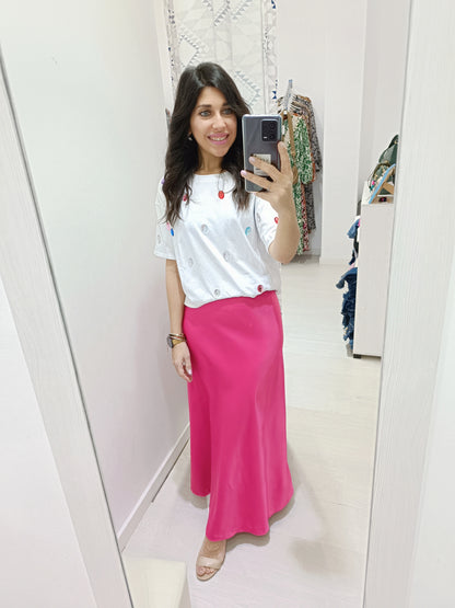 Falda Rania fucsia