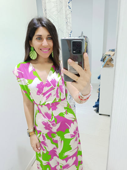 Vestido Marlene buganvilla