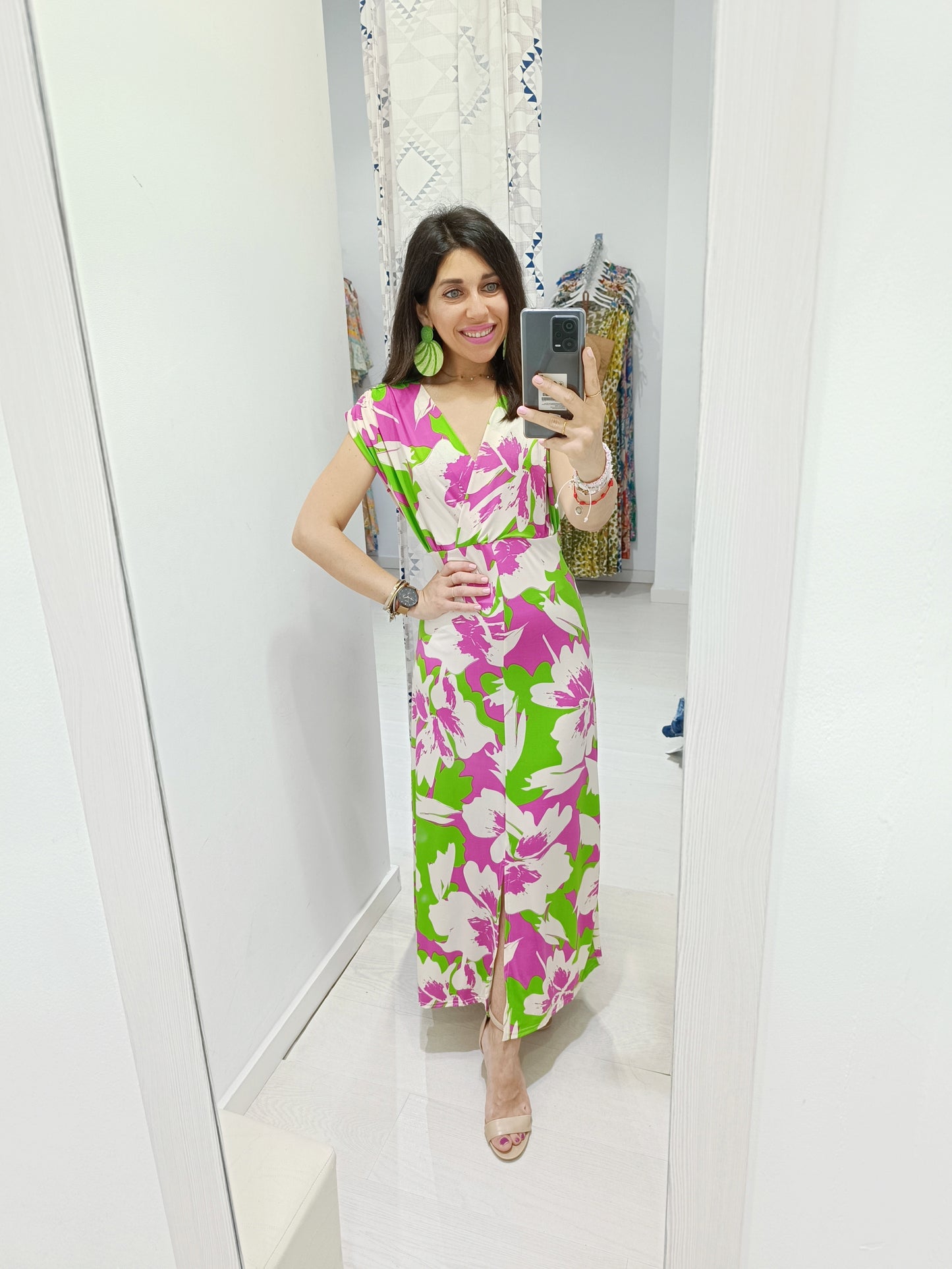 Vestido Marlene buganvilla