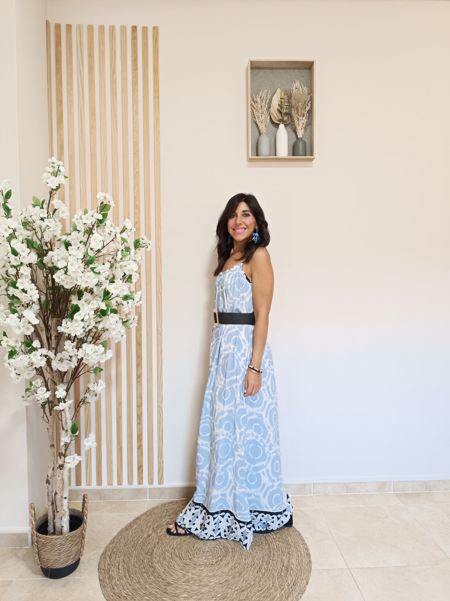 Vestido Mykonos azul