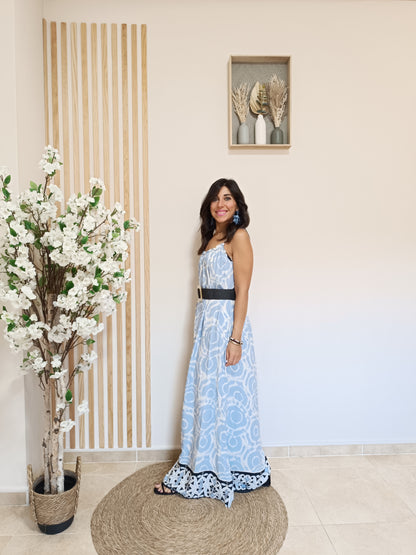 Vestido Mykonos azul