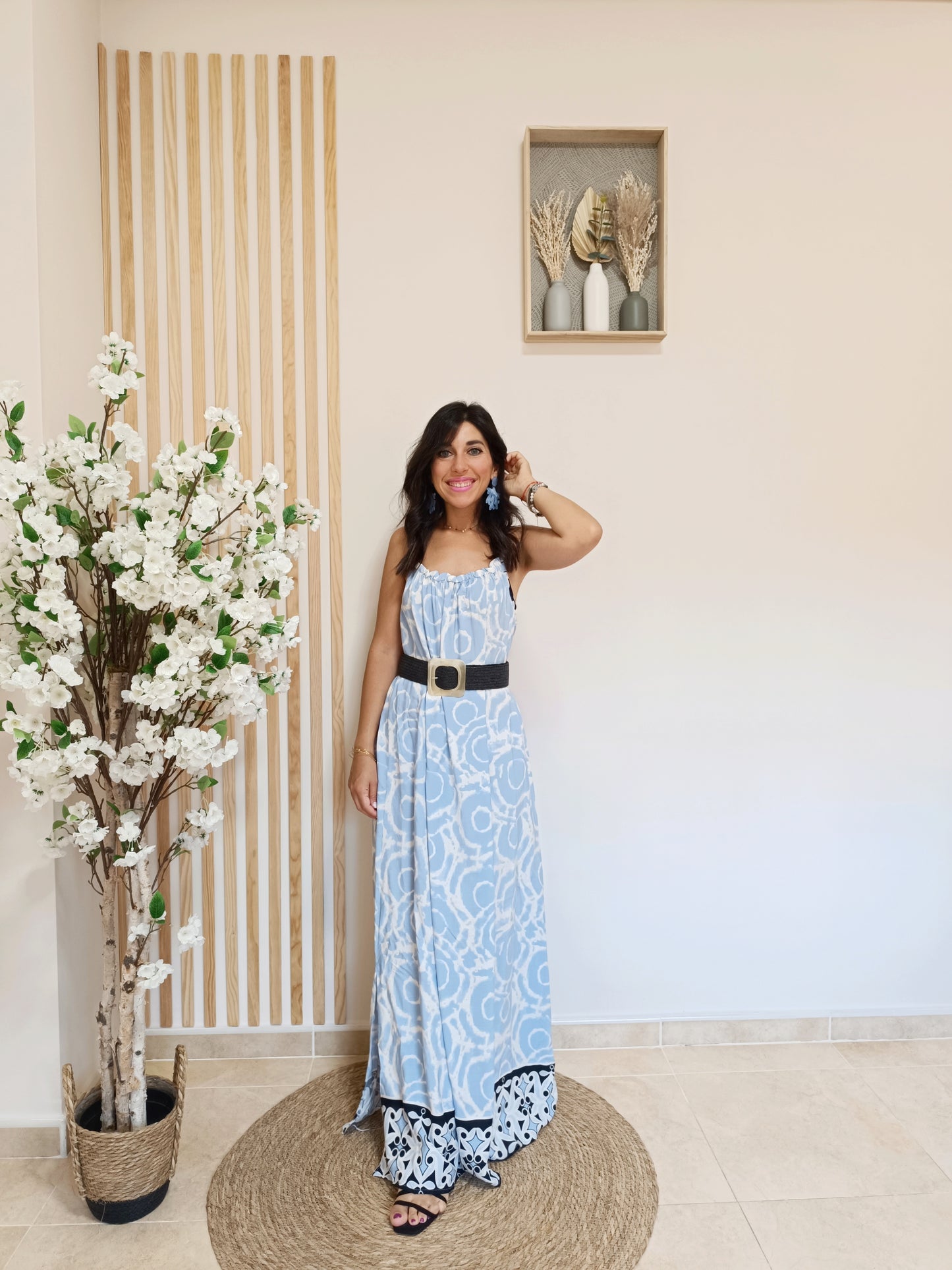 Vestido Mykonos azul