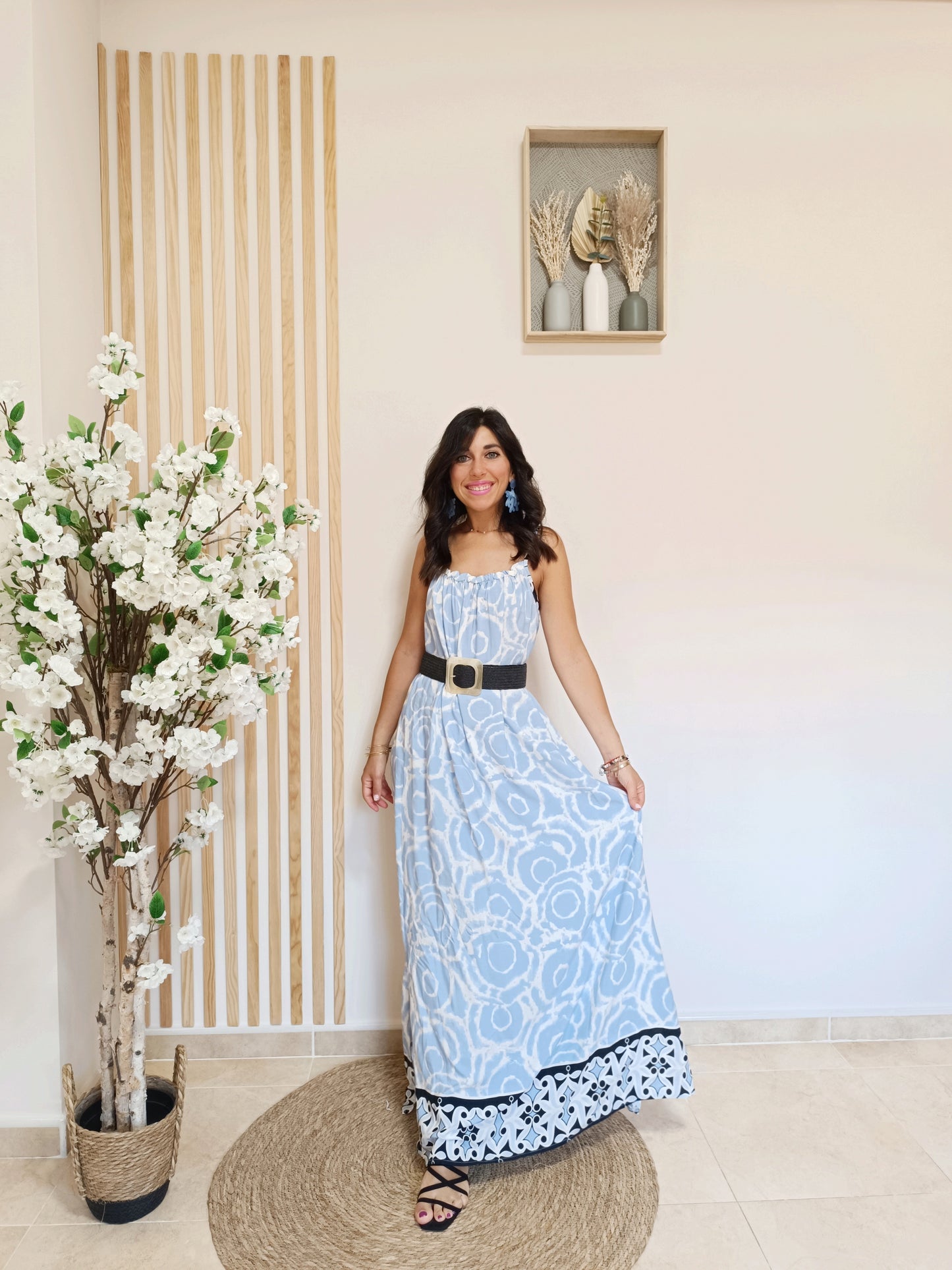 Vestido Mykonos azul