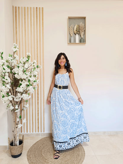 Vestido Mykonos azul