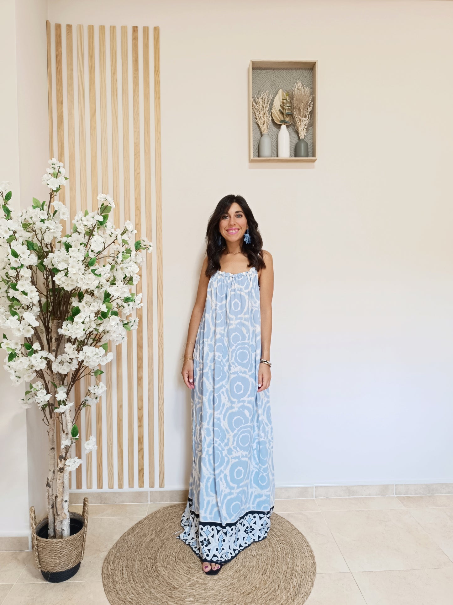 Vestido Mykonos azul