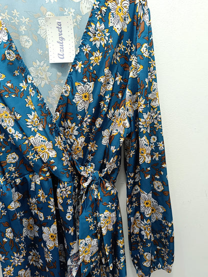 Vestido Melissa azul petróleo