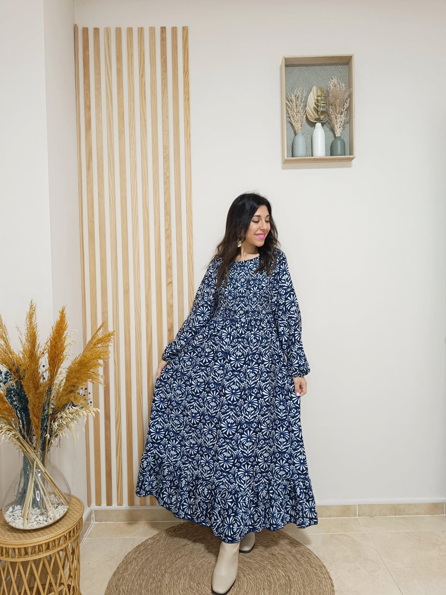 Vestido Tessa azul marino