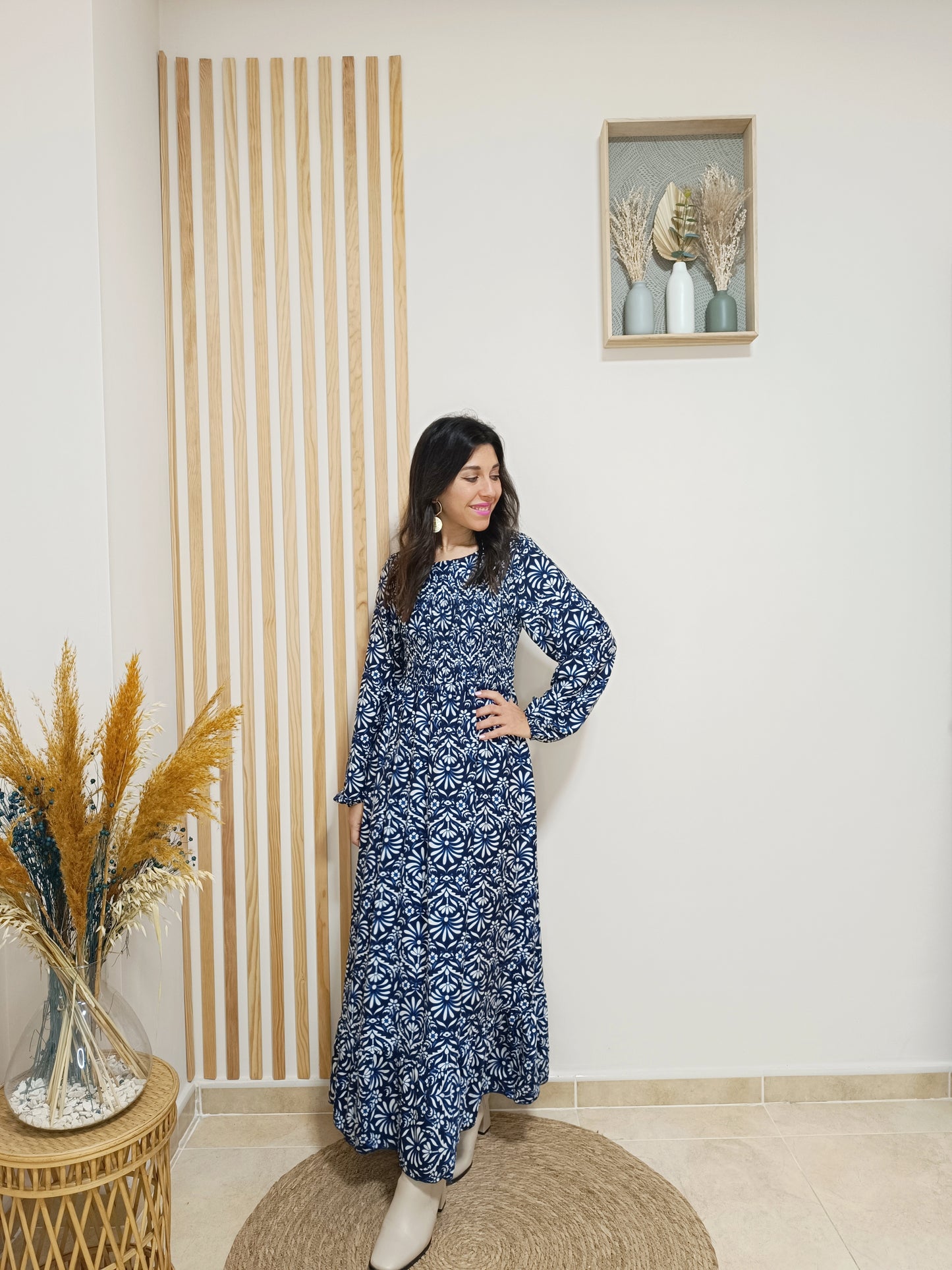 Vestido Tessa azul marino