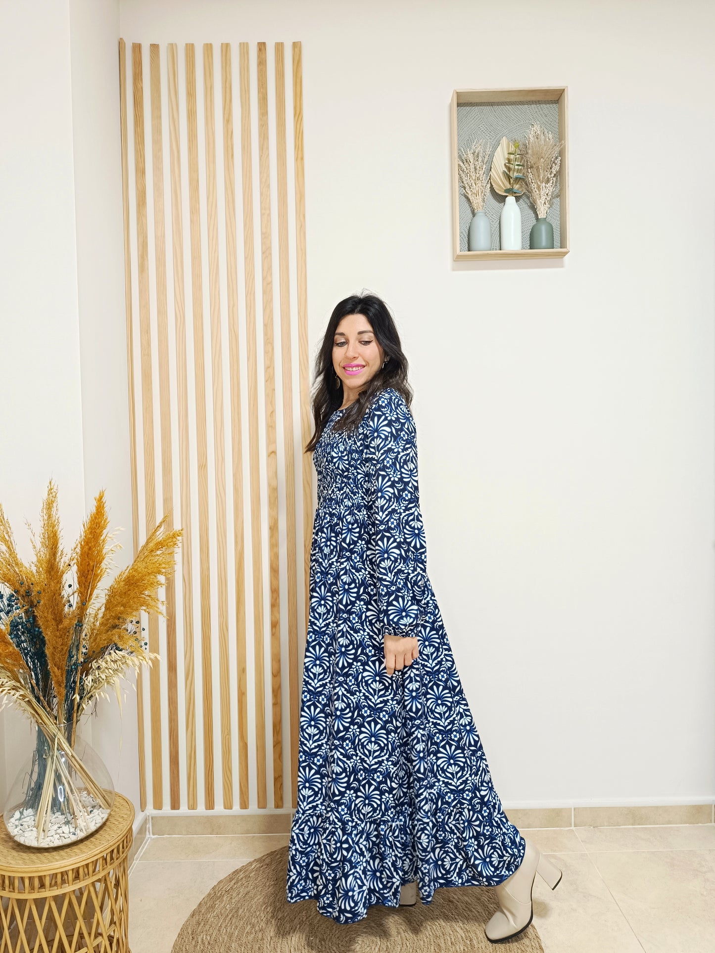 Vestido Tessa azul marino