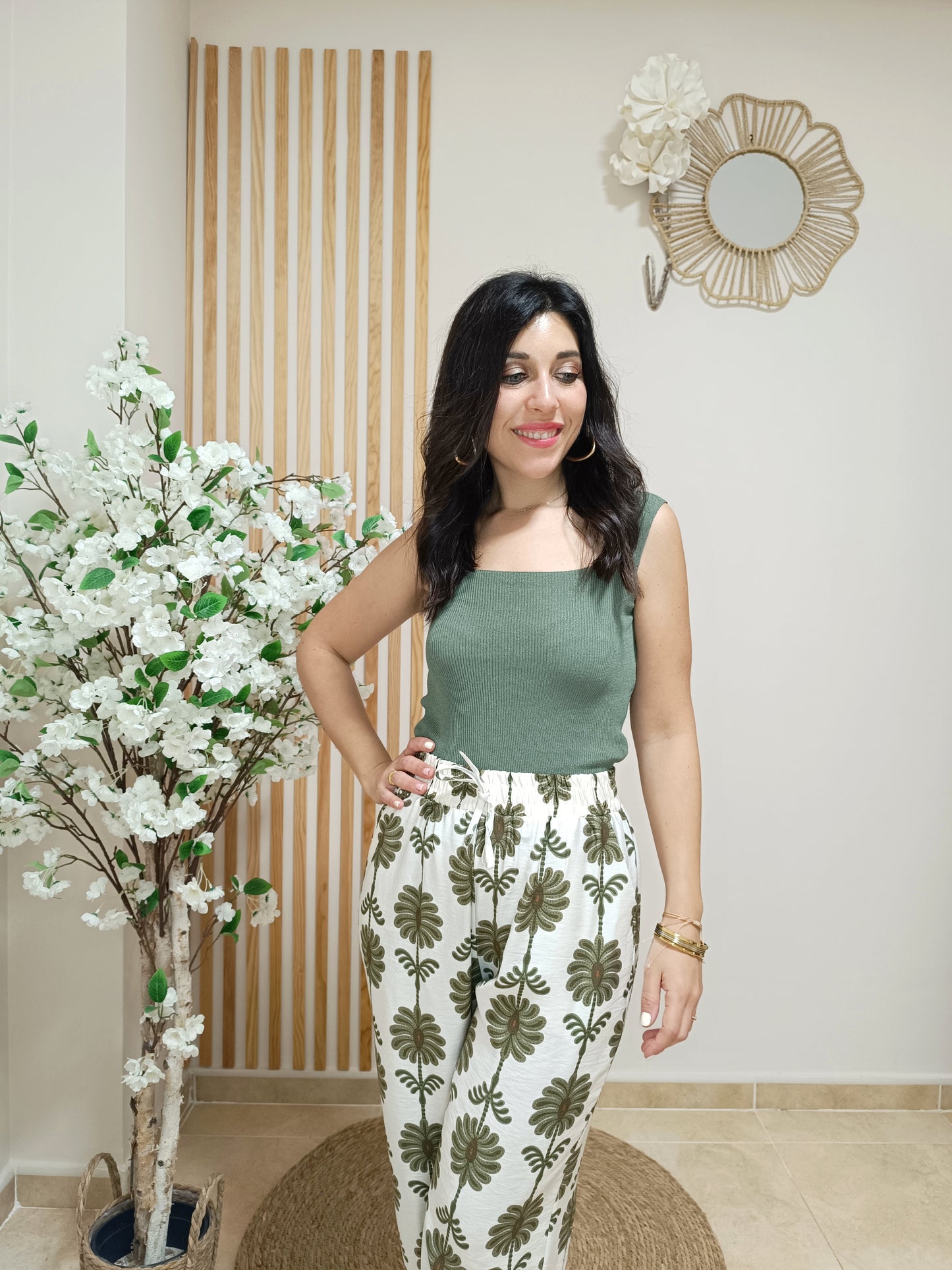 Pantalón Tanis verde caqui