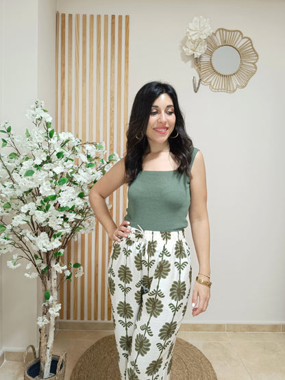 Pantalón Tanis verde caqui