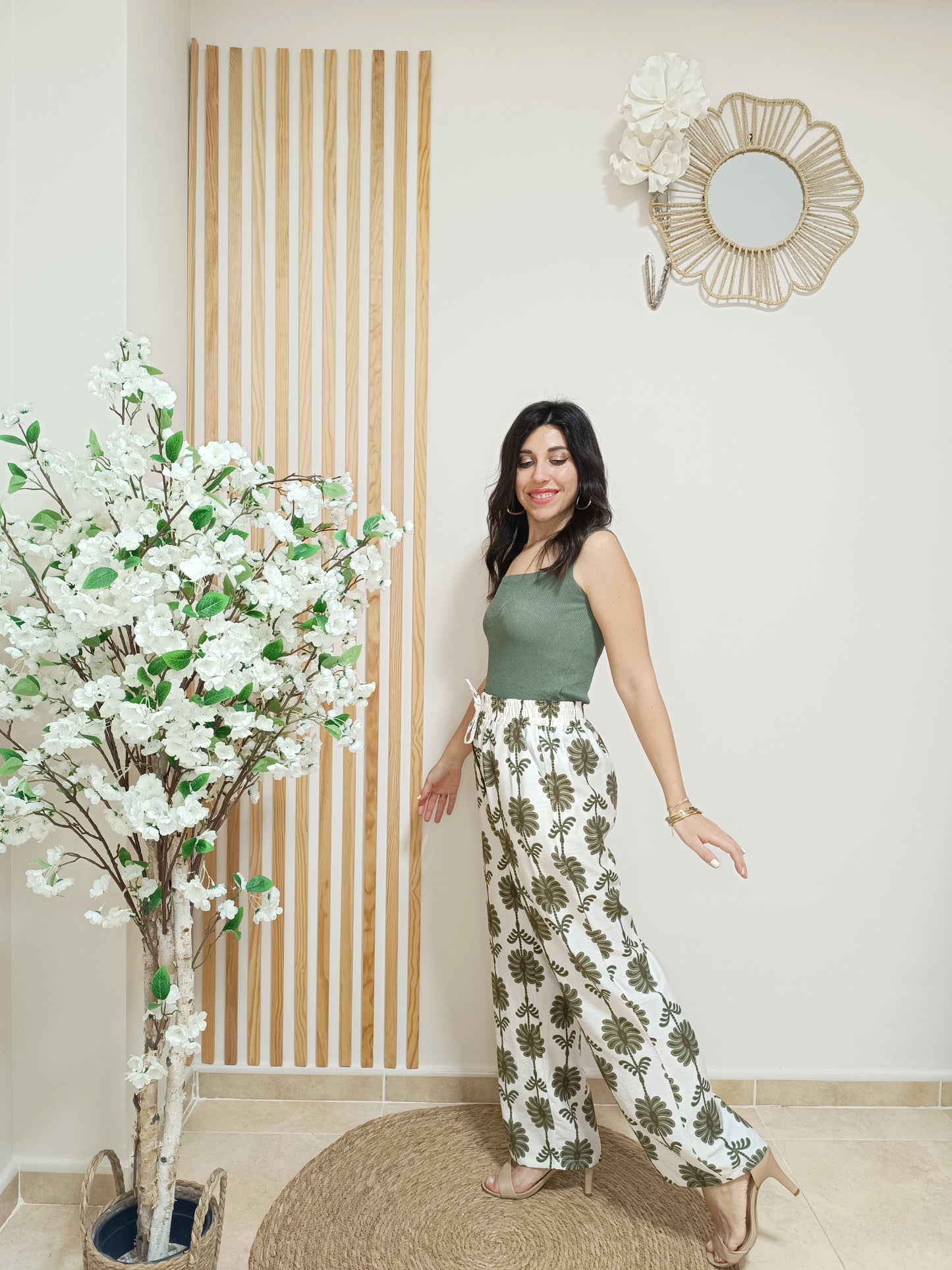 Pantalón Tanis verde caqui