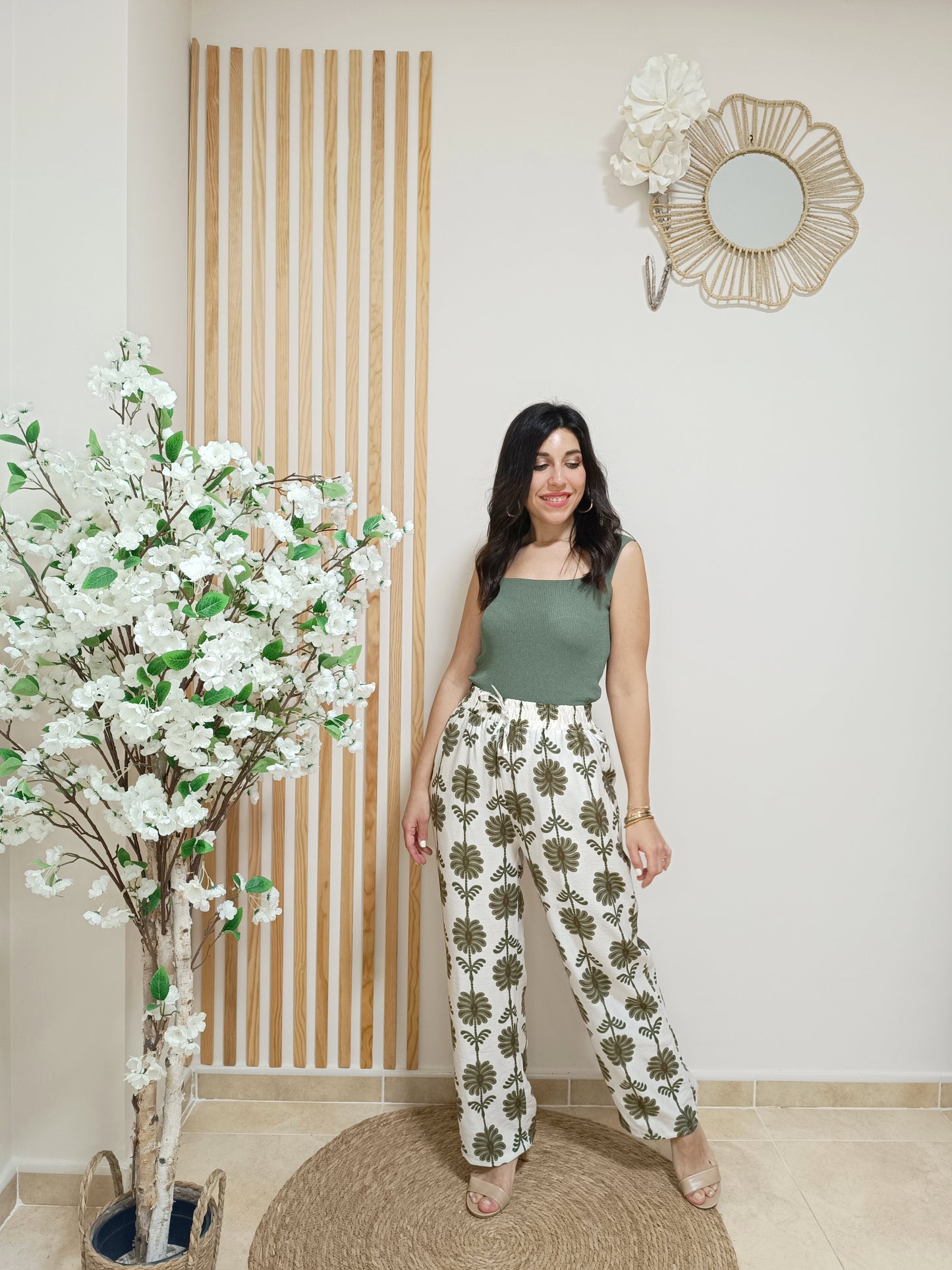 Pantalón Tanis verde caqui